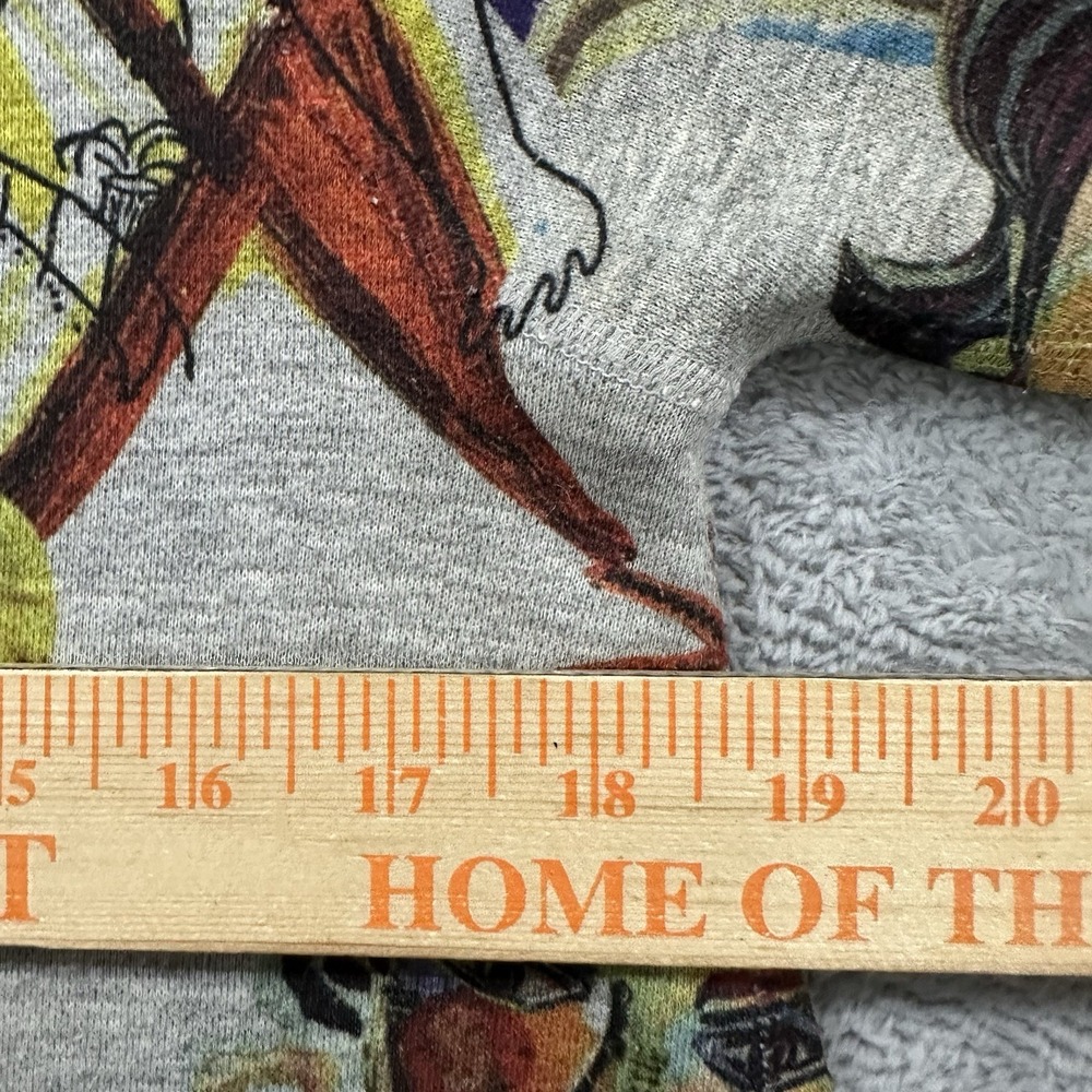Inoah Blouse Shirt Mid Sleeve Women S Colorful Graphic Vtg Boho Artsy USA Made - Picture 6 of 6